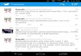 14:49 Tweets Sarah @QueenDemetriax 3h @ThinnyThins @AmericanAir I'm smart in real life Sarah @QueenDemetriax 3h @traplovato @AmericanAir no I'm scared Sarah retweeted % @traplovato @AmericanAir @QueenDemetriax_ GIRIL YOURE F----- LMFAO00 3h Sarah @QueenDemetriax 3h @AmericanAir pls pls pls can l do something to make it good pls I'm so scared I'm just a 14 year old white girl I'm not a terrorist pls