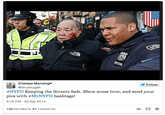 ,. Chelsea Manning▼ Follow @shushugah #NYPD Keeping the Streets Safe. Show some love, and send your pics with #MyNPD hashtags! 3:16 PM - 22 Apr 2014 128 RETWEETS 61 FAVORITES