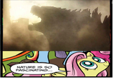 
I'm still waiting for my GodzillaxMLP crossover.