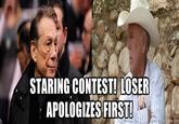 STARING CONTEST! LOSER APOLOGIZES FIRST
