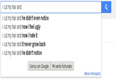 i cut my hair and i cut my hair and he didn't even notice i cut my hair and now i feel ugly i cut my hair and now i hate it i cut my hair and it never grow back i cut my hair and he didn't notice Cerca con Google Mi sento fortunato Ulteriori informazioni