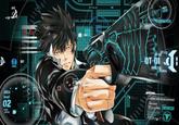 "Source":http://animeflow.net/2755/black-hair-blue-eyes-gun-artifacts-kougami-shinya-psycho-pass-weapon