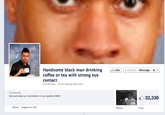 "The Facebook page":https://www.facebook.com/HandsomeManConsumingABeverage