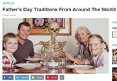 ARTICLE Father's Day Traditions From Around The World Posted Today co Sigr En WE Like l y Tweet 폽 Email @ Pinit