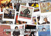 NEVER HEARD WEIRDAL WE WEIRD A ad. hAIR day WEIRD AL' YANKOVIC DARE TO BE STUPID EVEN WORSE ISHALLPLAY YOUTHE SONGS OF MY PEOPLE www.photovisi.com emegenerator.ne