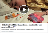 SHOCKING) Miley Cyrus Found Dead in Her Los Angeles Home! Country singer Miley Cyrus found overdosed this afternoon in her Los Angeles... SOCIALWIRENEWS.US