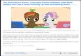I saw this on Equestria Daily. <a href="http://www.equestriadaily.com/2014/08/jan-animations-panel-copyright-claims.html#idc-container">http://www.equestriadaily.com/2014/08/jan-animations-panel-copyright-claims.html#idc-container</a>