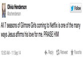 Via http://www.buzzfeed.com/kristinharris/the-best-twitter-reactions-to-gilmore-girls-coming-to-netfli#zzas0h