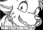 WHAT IS IT, RAINE? Original art: Tom Fischbach
