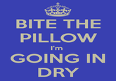 BITE THE PILLOW GOING IN DRY