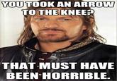 YOUTOOKAN ARROW TO THE KNEE THAT MUST HAVE BEEN HORRIBLE