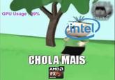 GPU Usage, 29% intel CHOLA MAIS AMD FX