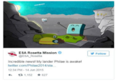 Source:
Twitter - <a href="https://twitter.com/ESA_Rosetta/status/610047662856007680">ESA Rosetta Mission</a>

More info <a href="http://www.bbc.com/news/science-environment-33126885">here</a>