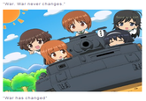 Tumblr- <a href="http://terriamon.tumblr.com/post/111070855288/war-war-never-changes-war-has-changed">terriamon</a>