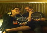 Priceless picture of ZeRo & Armada doing the classic ChuDat pose with their EVO trophies.