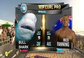 RIP CURL PRO FINAL WCT RANK WCT RANK MICK BULL ZAF AUS FANNING SHARK CHE om