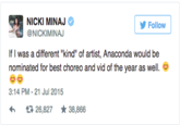 Nicki Minaj VMA Tweet 2 "Source":https://twitter.com/NICKIMINAJ/statuses/623571674076614656