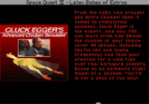 Cluck Egger's Advanced Chicken Simulator Screenshot from Space Quest IV.