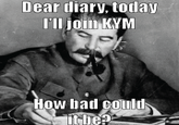 Dear diary, today llioin KYM ow bad could