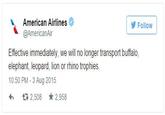 American Airlines Announcement Tweet "source":https://twitter.com/AmericanAir/status/628397606989918208