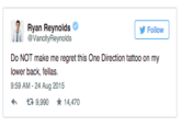 Ryan Reynolds' tweet "Source":https://twitter.com/VancityReynolds