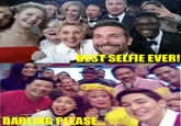 BEST SELFIE EVER! DARLING PLEASE Ellen DeGeneres 86th Academy Awards facial expression friendship product