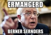 Ermahgerd Berner Sernders ERMAHGERD BERNER SERNDERS memegenerator.net