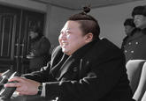 Kim Jong Un man bun "Source":http://www.designcrowd.com/special/politicians-with-man-buns