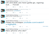 Towel McDouchebag @LyleMcDouchebag 3h Oh s--- feds are here gotta go, signing out.... -T owel 59 Towel McDouchebag @LyleMcDouchebag 3h Hackered by @ltsBastrin 19 Towel McDouchebag @LyleMcDouchebag 3h Who is this Towel guy o 0 2 Towel McDouchebag @LyleMcDouchebag 3h Peep my mixtape youtube.com/watch? v-kgKqH6 View media 34 Towel McDouchebag @LyleMcDouchebag 3h New phone who dis? 56