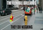The flexible bollards that delineate the 'separated' Cycle Track in Toronto do not really do much to keep drivers from taking over the lane. They do nothing. 
https://twitter.com/Robonto/status/671339837950181376