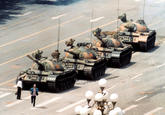 Tank Man "source":http://ivoriscoming.tumblr.com/post/134277064224/ivor-in-history