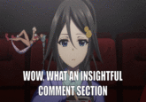 WOW, WHAT ANINSIGHTFUL COMMENT SECTION