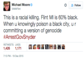 Michael Moore's tweet "Source":https://twitter.com/MMFlint/status/678367616650444800