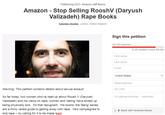 "source":https://www.change.org/p/amazon-com-amazon-stop-selling-rooshv-daryush-valizadeh-r----books