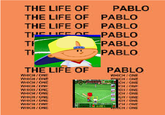 Kanye never said exactly who 'Pablo' is. There's another TLOP Sanchez image (seen here: https://knowyourmeme.com/photos/1078688-tlop-album-cover-parodies) but I decided to use the other album artwork styling (with pictures that are equally as nonsensical as the title). 