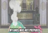 No she's not farting, she's been whacked really hard in the arse.

Gif & text by me, source is Sabagebu! Episode 5.