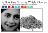25 Shocking Celebrity Weight Changes A look at fad diets celebrities have used to shed or gain weight fast.