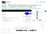 "source":http://venturebeat.com/2016/04/13/blizzard-is-fending-off-a-potential-lizard-squad-cyberattack-thats-affecting-battle-net/