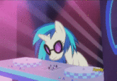Vinyl Scratch/DJ Pon-3 shrugging "Derpibooru":https://derpibooru.org/1159335