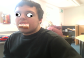 Here is another reenactment of the Gentlemen internet meme (which had the Spy from Team Fortress 2), but this time I have two Angel Slices in my mouth instead of an orange
