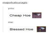 majorkatsuragis you Cheap Hoe me Blessed Hoe