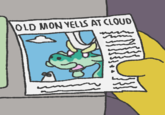 OLD MON YELLS AT CLOUD Pokémon Sun and Moon cartoon text font fictional character art comics fiction