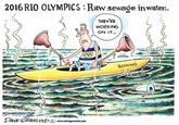 Rowing in a toilet bowl 2016 RIO OLYMPICS: Raw sewage in water.. THEYRE WORKING ON IT.. ROWING