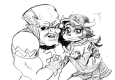 Art by Nannaea: http://nannaea.tumblr.com/post/100050846953/boltman-kun-and-buffalo-bell-hangin-out