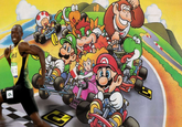 Usain Bolt wins in Mario Kart