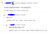 F--- YOU CHARIZARD 2399 point for 1 dag siden So that's where the famous 'r was missing from. permalink embed gem anmeld giv guld reply 599 point for 1 dag siden EALLY?!? permalink embed gem forældre anmeld giv guld reply 241 point for 1 dag siden Minor text fixes: REALLY?!? permalink embed gem forældre rediger deaktiver indbakke svar slet reply