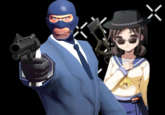 I need this crossover man
I mean, how could you possibly notice that your heavy just became a little school girl with sunglasses and a very, very cool fedora?   :V