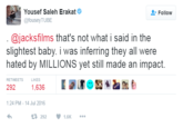 Fousey's Response "Sauce":https://twitter.com/fouseytube/status/753686546620919808