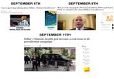 SEPTEMBER 6TH SEPTEMBER 8TH Can we just stop talking about Hillary Clinton's health now? Why I wrote aboutJohn McCain's health in 2008 (and don't think we should write about Hillary's health now) Dy Chris Cllizza This is what the Drudge Report looked like Tuesday morning: By Chris Cillzza The cheapest way to invest in real Gold @ 1% Fee. changeras jamais Credit Cards Accepted No Minimums Most Read eal baue in the presidentia STRONGER CHOKE! MORE PAIN ON PLANE Buy Gold instantly SEPTEMBER 11TH Hillary Clinton's health iust became a real issue in th presidential campaign By Chris Cillizza September 11 at 11:44 AM Most Read 1 Hillary Clinton's a real issue in th campain 2 Clinton tals ill service in New How Donald Tru charity to spend money 4 Secret Service a broken protoco departure from 5 The Clinton car control just mac Play Video 0:20
