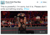 Reigns With US Title Ploob Oobl Plap Blap @ScottyTres Follow This is powerful. I'm sorry, but it is. Please don't write something snarky. #Raw # USTitle KELL , MELLO LIVE